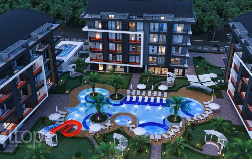 ID: 6321 1+1 2+1 3+1 Apartment, 57 m2 in Oba, Alanya, Turkey 