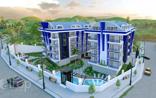 ID: 8194 1+1 2+1 3+1 4+1 Apartment, 57 m2 in Payallar, Alanya, Turkey 