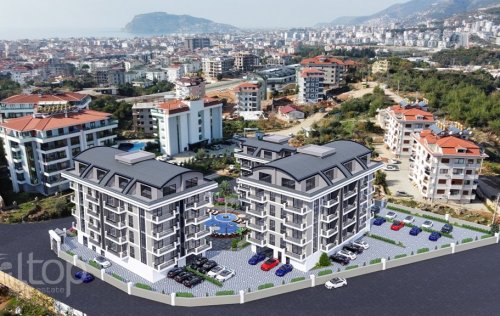 ID: 5569 1+1 2+1 4+1 Apartment, 51 m2 in Oba, Alanya, Turkey 