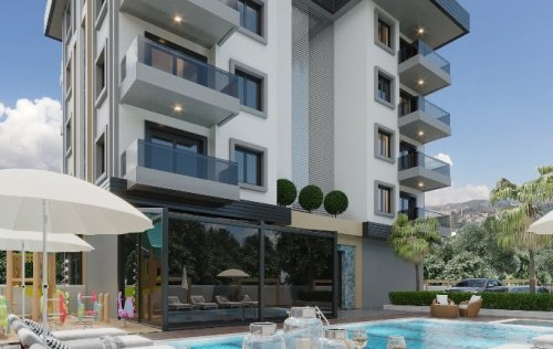 ID: 6120 1+1 2+1 Apartment, 44 m2 in Kargicak, Alanya, Turkey 