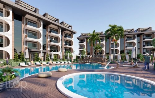 ID: 6130 1+1 2+1 3+1 Apartment, 63 m2 in Avsallar, Alanya, Turkey 
