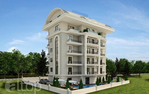 ID: 6451 1+1 2+1 4+1 Apartment, 56 m2 in Avsallar, Alanya, Turkey 
