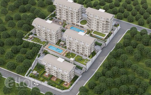 ID: 6821 1+1 2+1 4+1 Apartment, 57 m2 in Konakli, Alanya, Turkey 