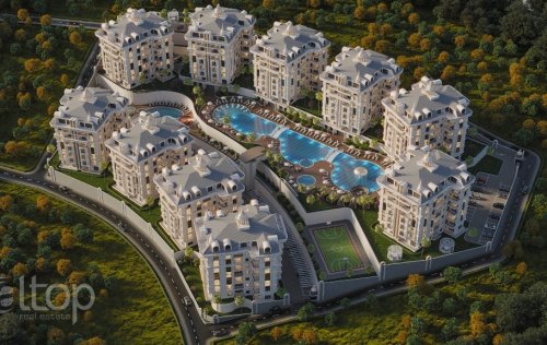 ID: 7166 1+1 2+1 3+1 4+1 5+1 Apartment, 46 m2 in Oba, Alanya, Turkey 