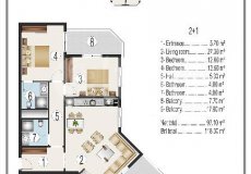 Продажа квартиры 2+1, 112 м2, до моря 350 м в районе Махмутлар, Аланья, Турция № 0733 – фото 32