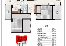 Продажа квартиры 3+1, 238,5 м2, до моря 20 м в районе Махмутлар, Аланья, Турция № 2221 – фото 33