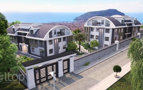ID: 4930 Новые квартиры в Алании с видом на море, Тепе
