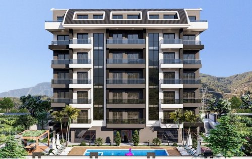 ID: 6706 1+1 2+1 Apartment, 55 m2 in Avsallar, Alanya, Turkey 
