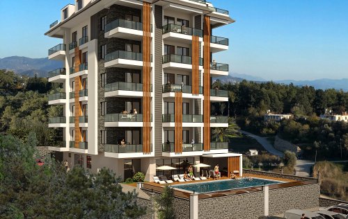 ID: 7495 1+1 2+1 3+1 Apartment, 60 m2 in Avsallar, Alanya, Turkey 