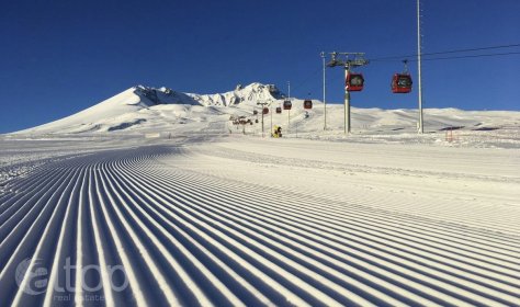 На горнолыжном курорте Эрджиес решили использовать искусственный снег
