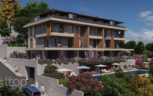 ID: 7558 Новый уютный жилой комплекс в центре Алании с панорамным видом