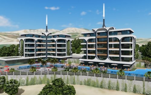 ID: 7370 Новый современный комплекс в Алании с панорамным видом на море, Каргыджак