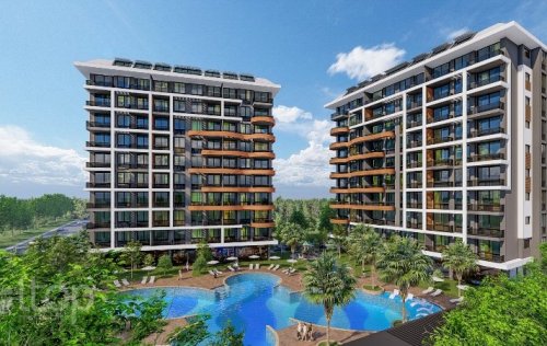 ID: 8502 1+1 Apartment, 57 m2 in Avsallar, Alanya, Turkey 